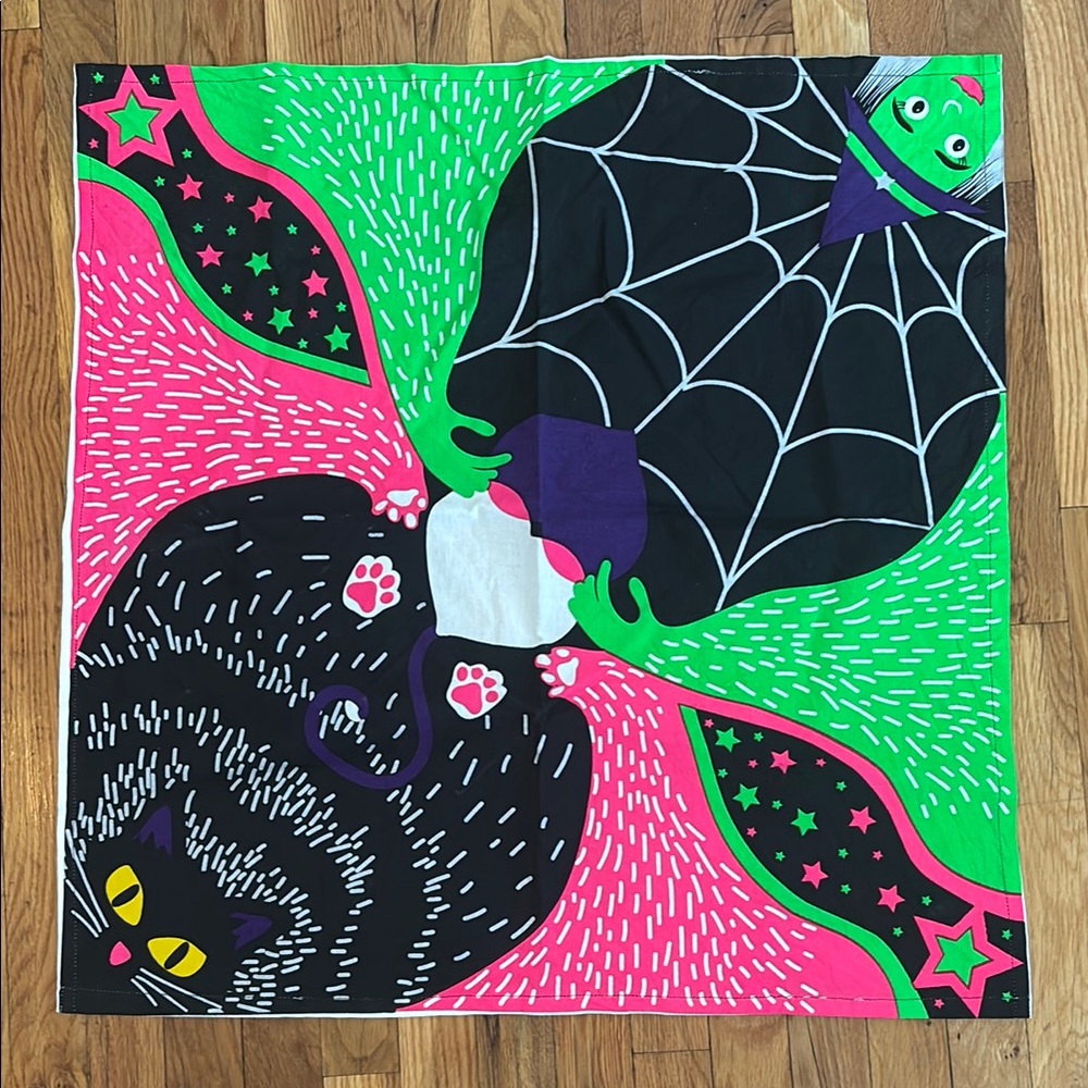 Lush Organic Cotton Fabric Halloween shawl